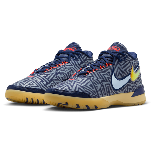 Nike LBJ Nxxt Genisus - Men's - Midnight Navy/Lt Armory Blue/Soft Yellow - Image 6