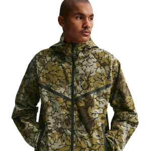Nike Dri-FIT Tech Woven AOP Full-Zip - Men's - Olive Flak/Black
