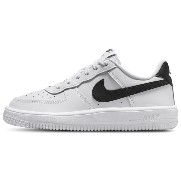Nike Air Force 1 Low Lace - Girls' Preschool - White/Black - Image 2