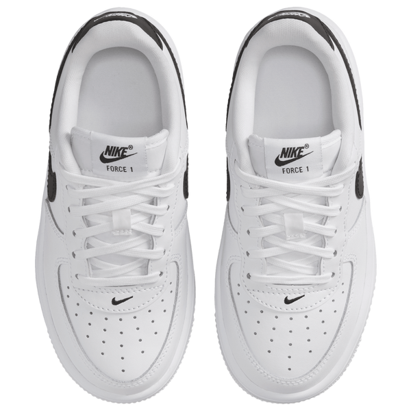 Nike Air Force 1 Low Lace - Girls' Preschool - White/Black - Image 4