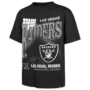 47 Brand NFL Raiders Hometown Lights T-Shirt - Men's - Black