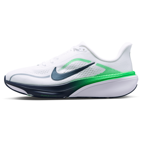 Nike Air Zoom Pegasus 42 - Boys' Grade School - White/Midnight Navy/Green Spark - Image 2