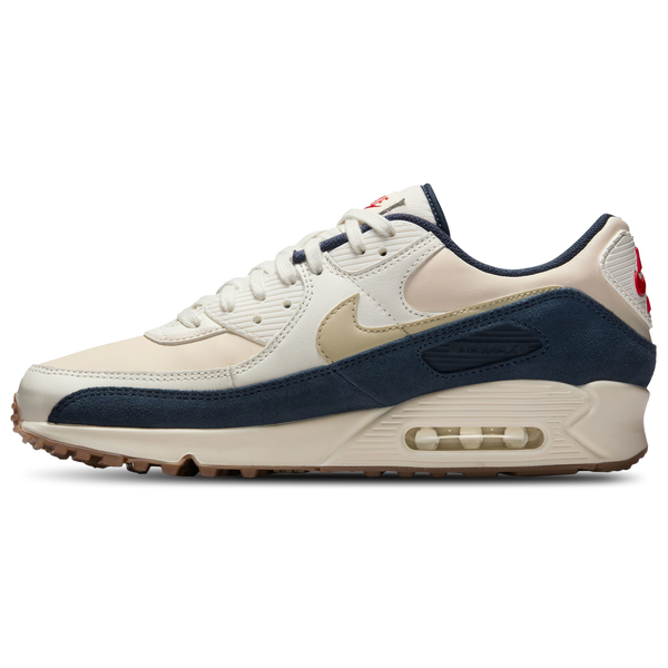 Nike Air Max 90 Premium - Men's - Light Khaki/Thunder Blue/Ivory - Image 2