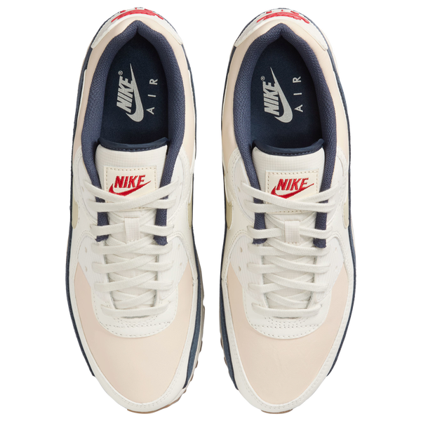 Nike Air Max 90 Premium - Men's - Light Khaki/Thunder Blue/Ivory - Image 4