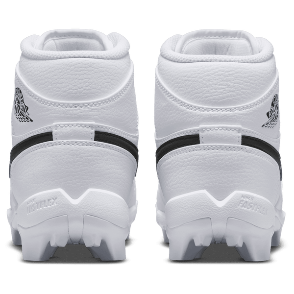 Jordan AJ 1 Mid Cleats - Boys' Grade School - Black/White - Image 3