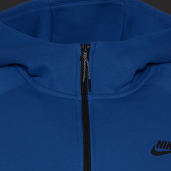 Nike NRG Tech Fleece Full Zip Windrunner Hoodie - Men's - Black/Blue - Image 3