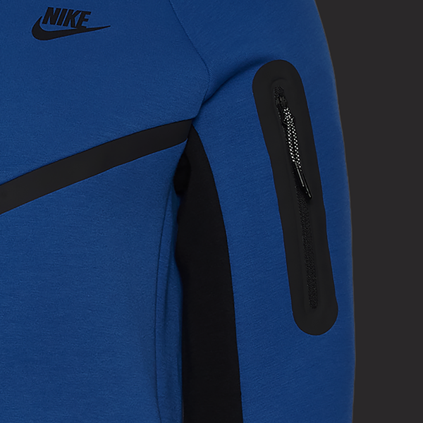 Nike NRG Tech Fleece Full Zip Windrunner Hoodie - Men's - Black/Blue - Image 4