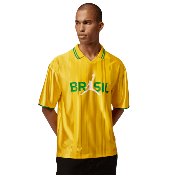 Jordan Brasil Polo Top - Men's - Varsity Maize/Varsity Maize