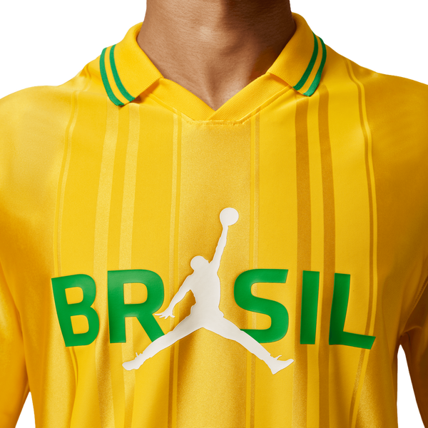 Jordan Brasil Polo Top - Men's - Varsity Maize/Varsity Maize - Image 4