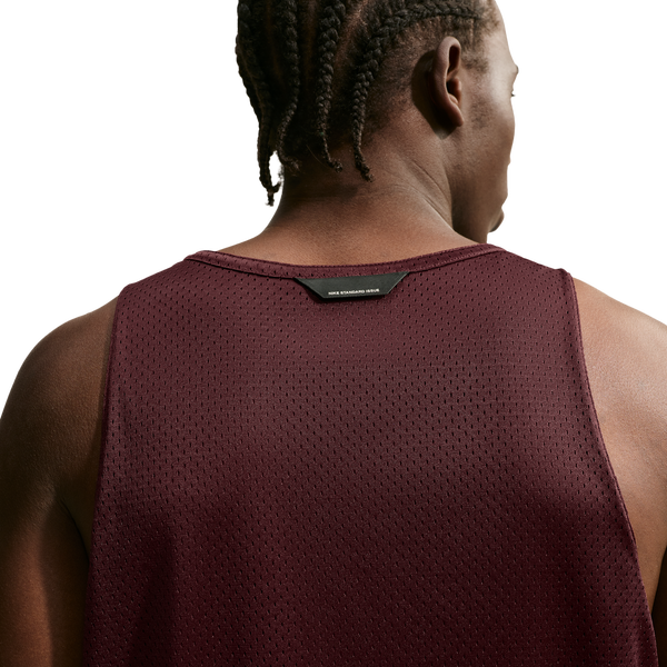 Nike Drifit Standard Issue Practice Mesh Jersey - Men's - Pale Ivory/Burgundy Crush - Image 2