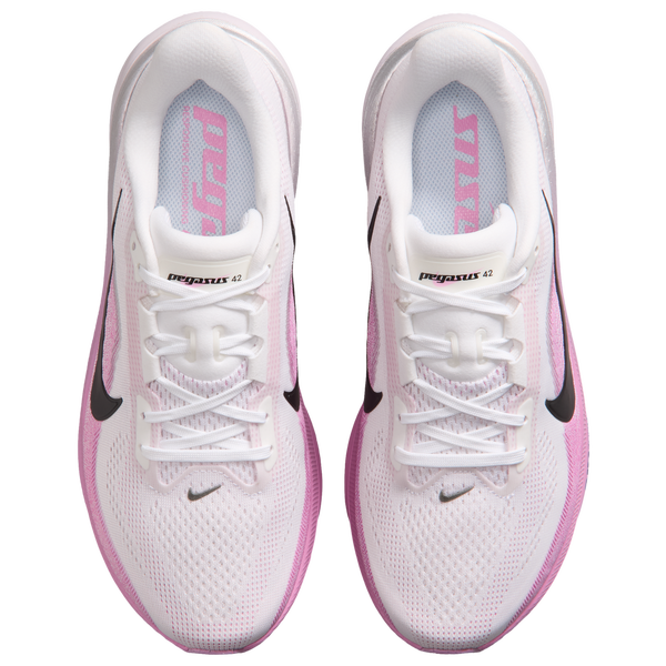 Nike Air Zoom Pegasus 42 Wide - Women's - White/Black/Lt Magenta - Image 4