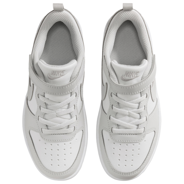 Nike Court Borough Low 2 - Boys' Preschool - White/Gray - Image 4
