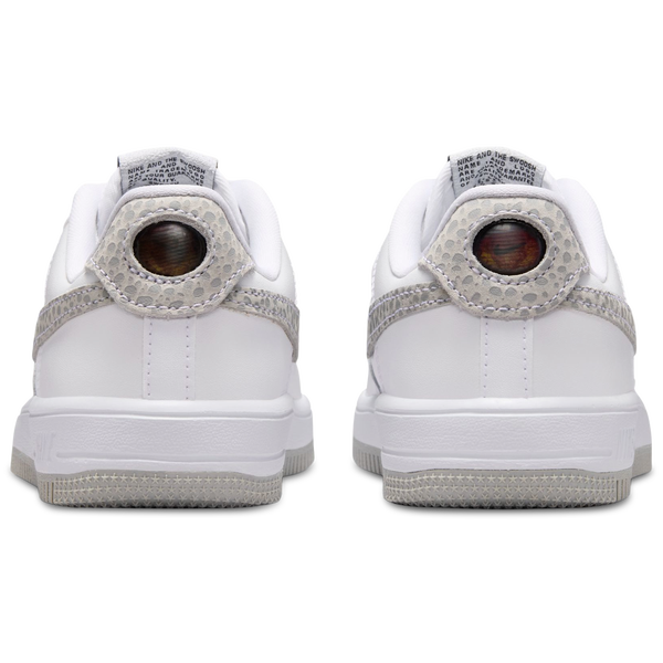 Nike Air Force 1 Low - Girls' Preschool - Grey/White/Orange - Image 3
