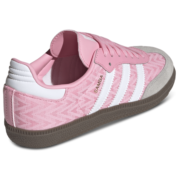 adidas Originals Samba - Girls' Grade School - Ftwr White/Light Pink/Gum - Image 3