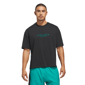 adidas Anthony Edwards World Of 5 T-Shirt - Men's - Black/Equipment Green