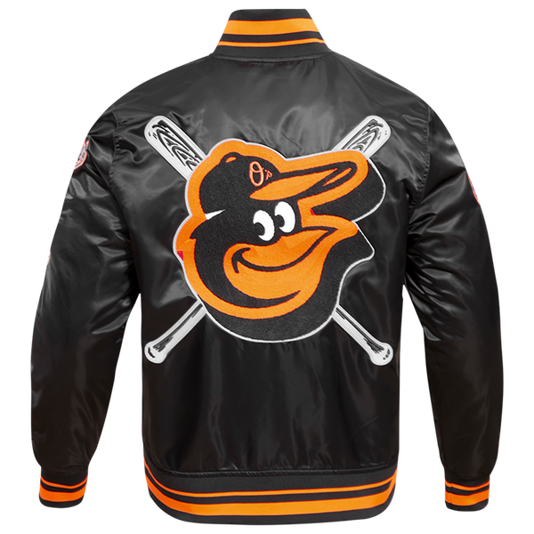 Pro Standard Baltimore Orioles Mash Up Rib Satin Jacket - Men's - Black/Orange - Image 2