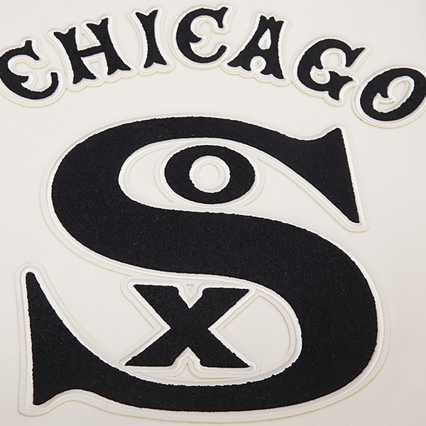 Pro Standard Chicago White Sox Retro Clsc Wool Varsity Jacket - Men's - Eggshell/Black - Image 5