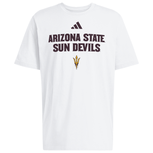 adidas College Wordmark Short Sleeve T-Shirt - Men's - White