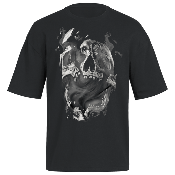 adidas Smoking Skull Graphic T-Shirt - Men's - Black/Black