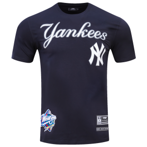 Pro Standard New York Yankees Logo Classic Mesh Taping Shirt - Men's - Midnight Navy