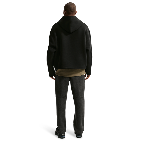 Nike Tech Fleece Open Hem Pants - Men's - Black Heather/Black - Image 8