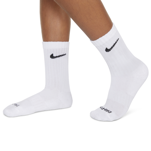 Nike 6 Pack Dri-FIT Performance Basic Crew Socks - Boys' Preschool - White/Black - Image 3