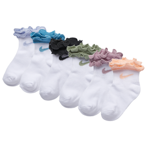 Nike 6 Pack Ruffle Socks - Girls' Toddler - Washed Coral/Pink/Multi
