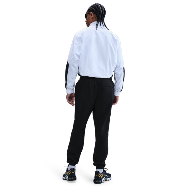 Nike Club Cuff Fleece Pants - Men's - Black/White/Black - Image 4