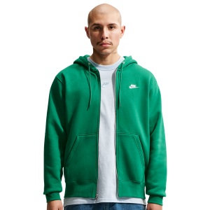 Nike Club Full-Zip Hoodie - Men's - Malachite/Malachite/White