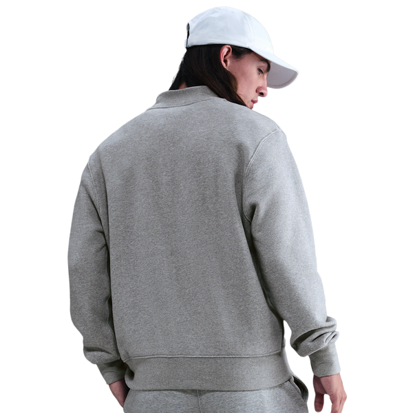 Nike Club Fleece Half-Zip - Men's - Lt Smoke Grey/Dk Grey Heather/White - Image 2