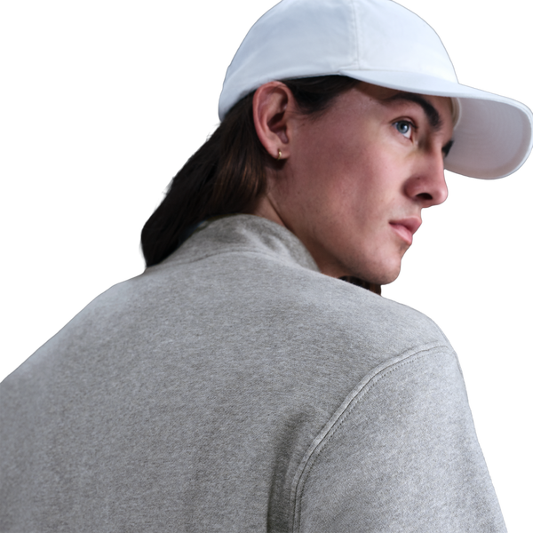 Nike Club Fleece Half-Zip - Men's - Lt Smoke Grey/Dk Grey Heather/White - Image 4