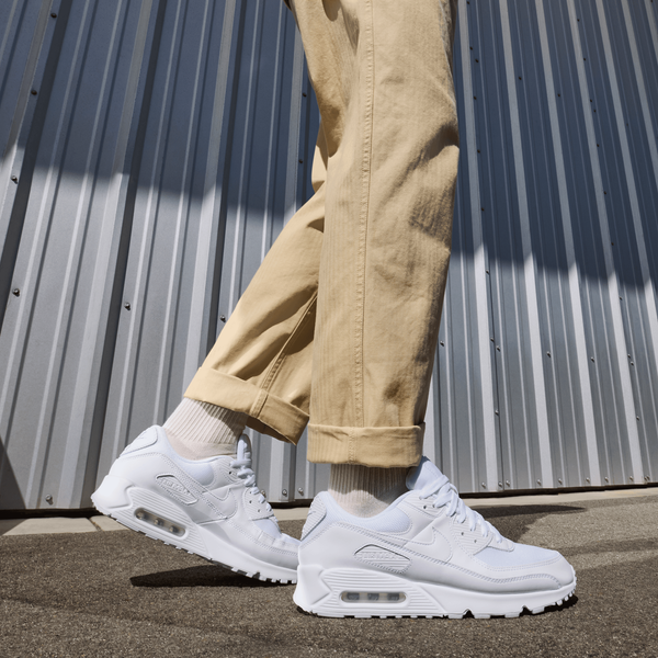 Nike Air Max 90 - Men's - White/White/Wolf Grey - Image 7