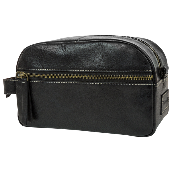 Timberland Rugged Wash Leather Black Travel Kit - Men's