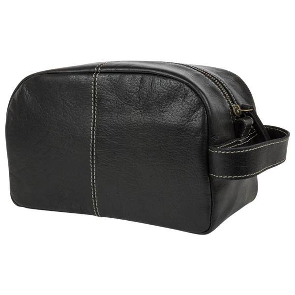 Timberland Rugged Wash Leather Black Travel Kit - Men's - Image 2