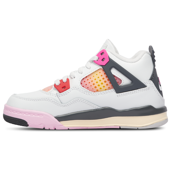 Jordan Retro 4 - Girls' Preschool - Tan/Gray/Pink - Image 2
