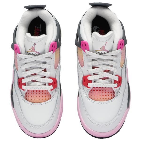 Jordan Retro 4 - Girls' Preschool - Tan/Gray/Pink - Image 4