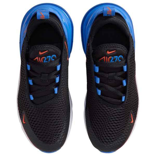 Nike Air Max 270 - Boys' Preschool - Black/Turf Orange/Blue Crystal - Image 4