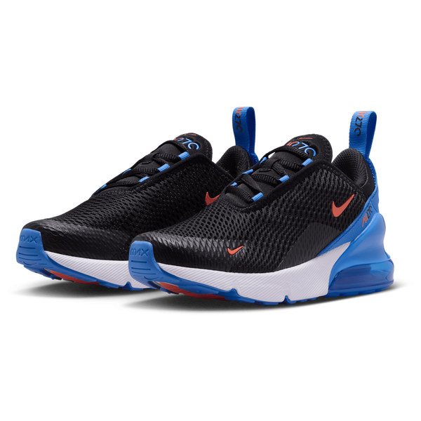 Nike Air Max 270 - Boys' Preschool - Black/Turf Orange/Blue Crystal - Image 6
