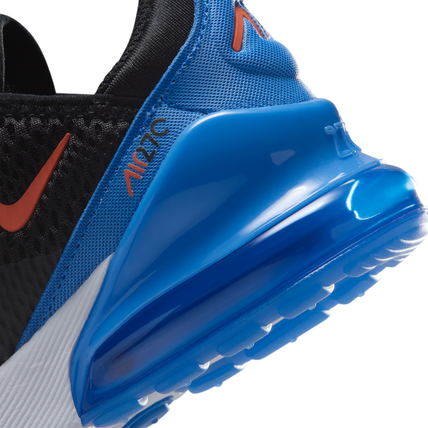 Nike Air Max 270 - Boys' Preschool - Black/Turf Orange/Blue Crystal - Image 8