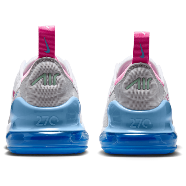 Nike Air Max 270 - Boys' Preschool - White/Pinksicle/Football Blue - Image 3