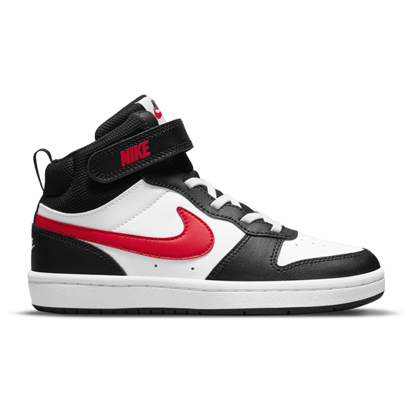 Nike Court Borough Mid 2 - Boys' Preschool - White/Univ Red/White
