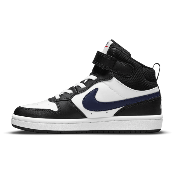 Nike Court Borough Mid 2 - Boys' Preschool - White/Univ Red/White - Image 2