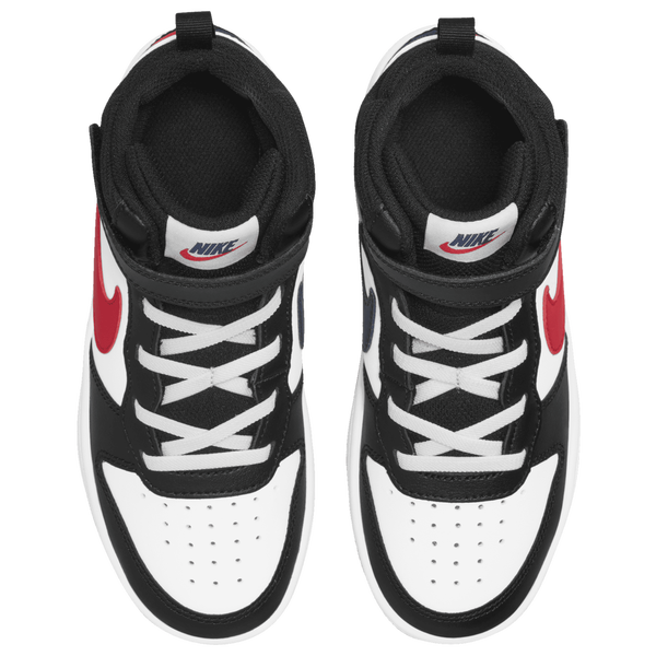 Nike Court Borough Mid 2 - Boys' Preschool - White/Univ Red/White - Image 4