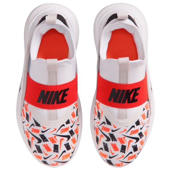 Nike Flex Runner 4 AOP - Boys' Preschool - Safety Orange/White/Black - Image 4