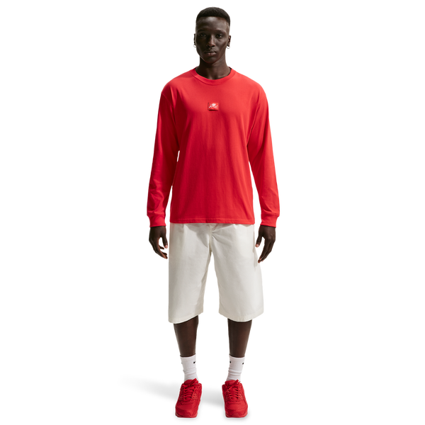 Nike NSW Vday Loose Long Sleeve Tee - Men's - University Red - Image 3