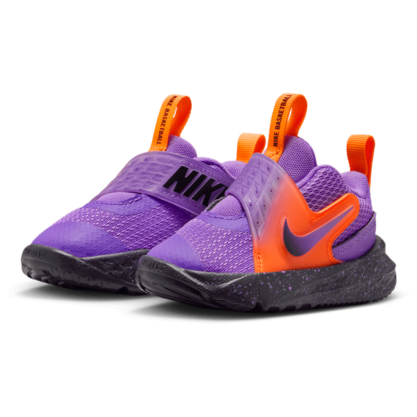Nike Team Hustle D 12 SE - Boys' Toddler - Bright Violet/Total Orange/Black - Image 6