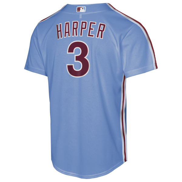 Nike MLB Phillies Kids Away Jersey - Boys' Grade School - Blue - Image 3