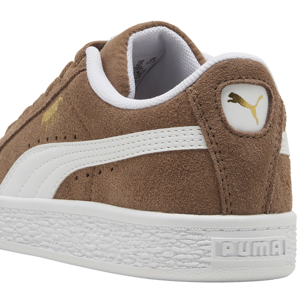 PUMA Suede Classic - Boys' Preschool - White/Brown - Image 3