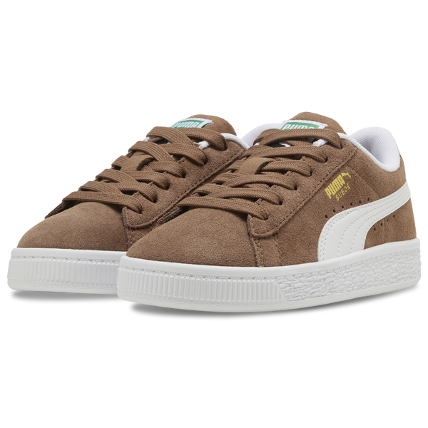 PUMA Suede Classic - Boys' Preschool - White/Brown - Image 6