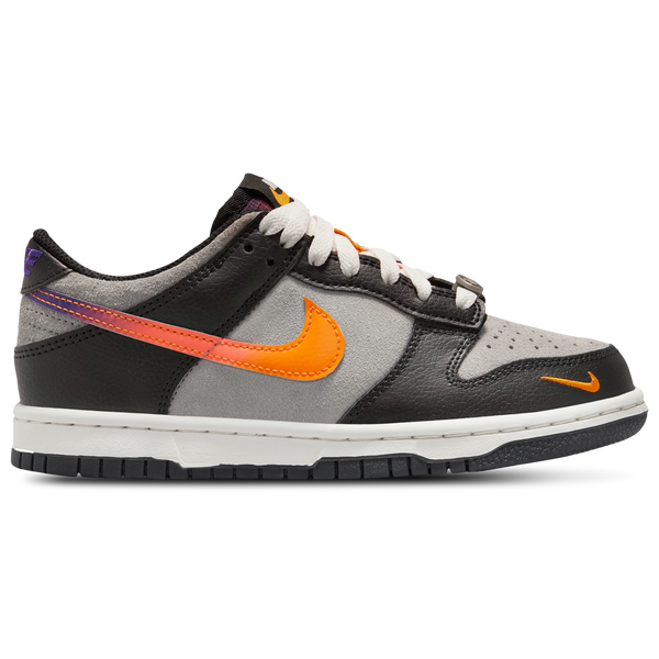 Nike Dunk Low - Boys' Grade School - Grey/Purple/Orange
